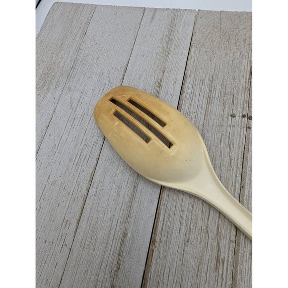 Vintage Foley #3 Almond Nylon Plastic Slotted Spoon 11" - Picture 5 of 6
